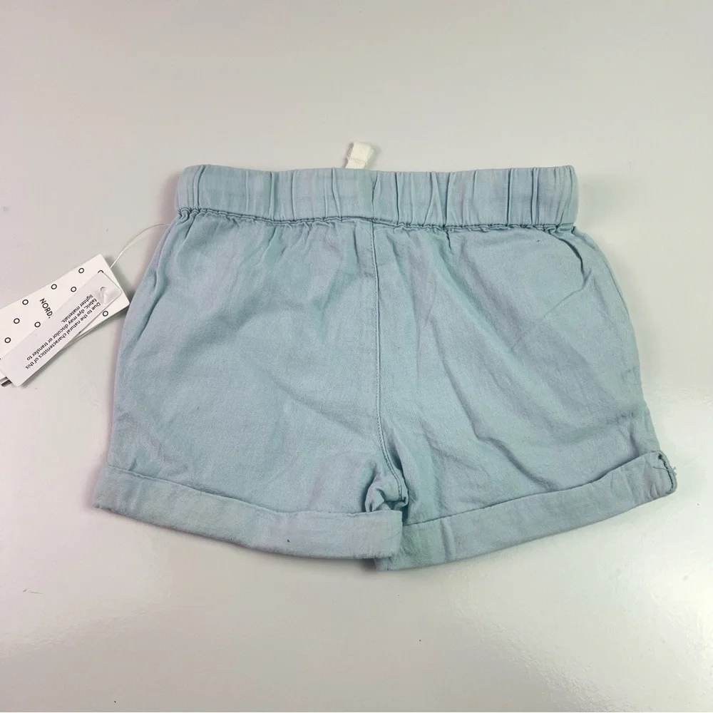 Nordstrom Baby Denim Colored Drawstring Shorts Sz 9 months NWT